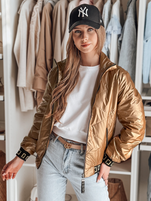 Női steppelt bomber dzseki GLAMCIX bézs Dstreet TY4784