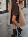 Női magas sarkú csizma barna Dstreet ZY1315 ZY1315