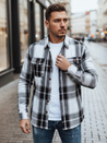 Férfi fekete-fehér kockás flanel ing Dstreet DX2673
