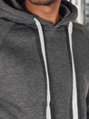 Férfi szürke kapucnis pulóver Dstreet BX5942