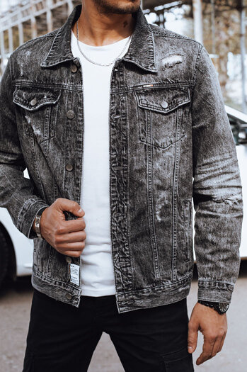 Férfi szürke farmer dzseki Dstreet TX4697