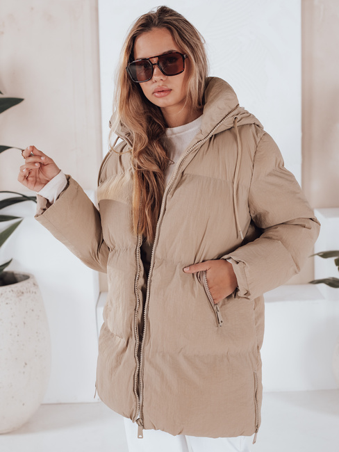 Női steppelt dzseki LETLIS bézs Dstreet TY3247