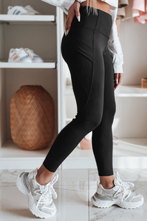 Női magas derekú leggings FLEXION fekete Dstreet UY2340