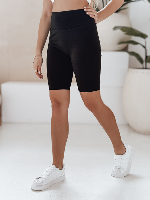 Női kerékpáros rövidnadrág SOFT AND FIT fekete Dstreet SY0420