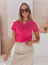 Női egyméretű bordázott blúz KISS LOOK rózsaszín Dstreet RY2832
