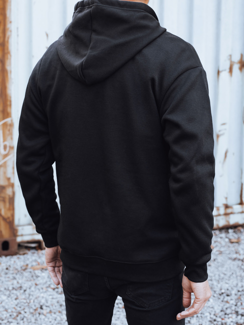 Férfi nyomtatott szigetelt pulóver fekete Dstreet BX5927