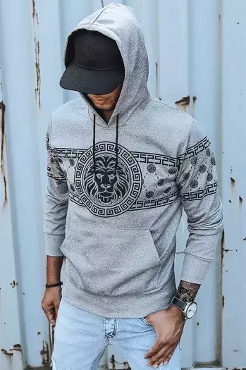 Férfi mintás pulóver Szín Szürke DSTREET BX5309