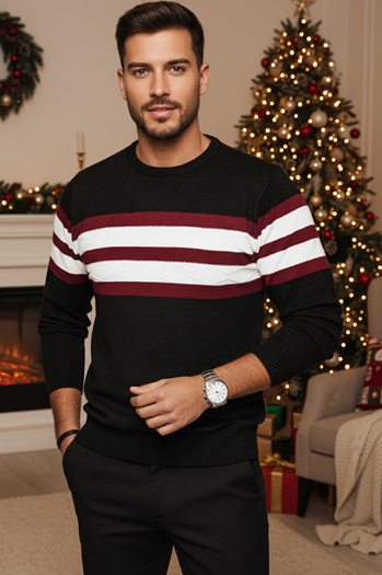 Férfi fekete pulóver Dstreet WX2247z