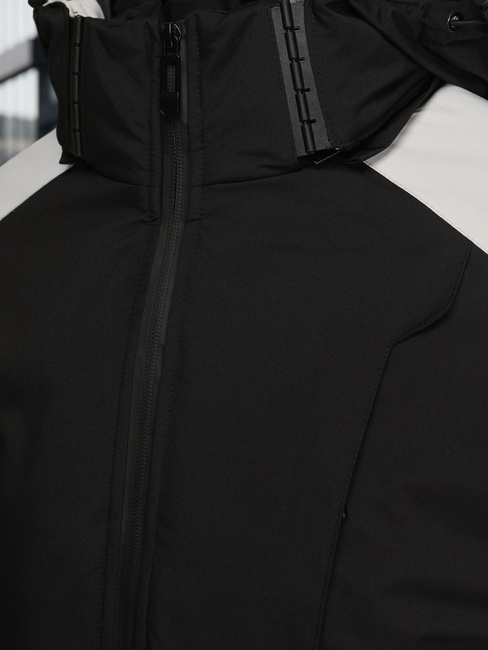 Férfi télikabát kapucnival fekete Dstreet TX5123