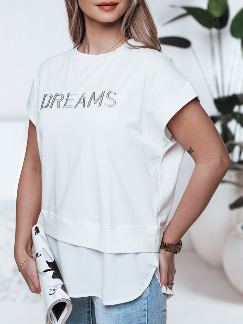 Női DREAMY ekrü póló Dstreet RY2521