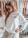 Női oversize pulóver hímzett szívekkel MONLOVE szürke Dstreet BY1508_1