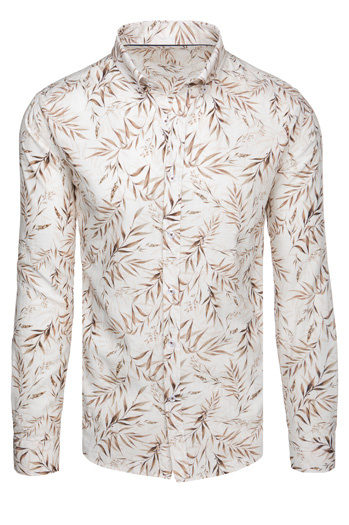 Férfi levél ing fehér Dstreet DX2639