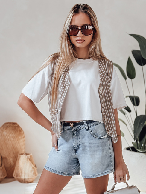 Női farmer rövidnadrág övvel HELLO JEAN kék Dstreet SY0481