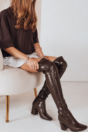 Női over-the-knee csizma barna Dstreet ZY1246 ZY1246