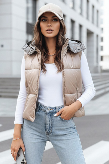 Női steppelt OSHE camel sport mellény Dstreet TY3703