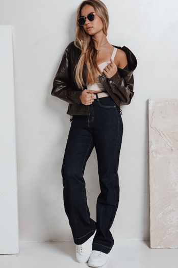 Női széles szárú farmer tengerészkék Dstreet UY2775 UY2775