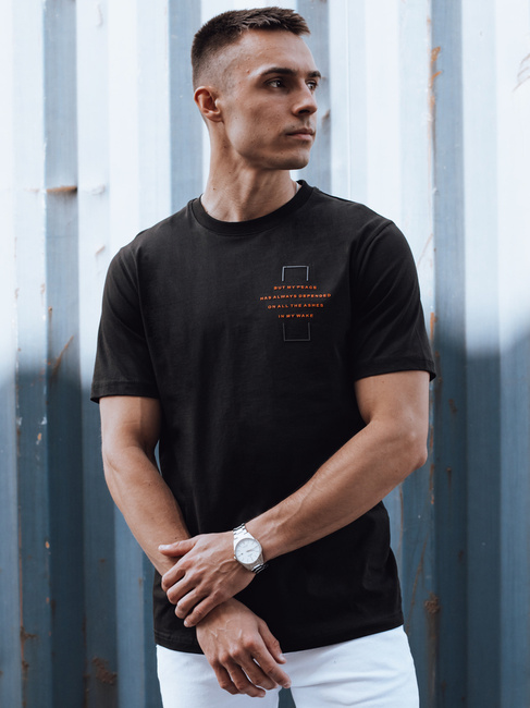 Férfi fekete póló Dstreet RX5528