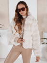 Női szőrmekabát fehér Dstreet TY5145 TY5145