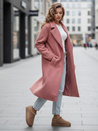 Női hosszú báránybőr kabát rózsaszín Dstreet NY0755z