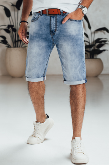 Férfi kék farmer rövidnadrág övvel Dstreet SX2564