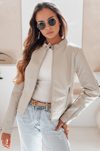 Női bőr ramones dzseki LOVEBIKER szürke Dstreet TY5214 TY5214