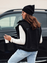 Női szarvasbőr mellény báránybőrrel WOOLZIP fekete Dstreet TY4742