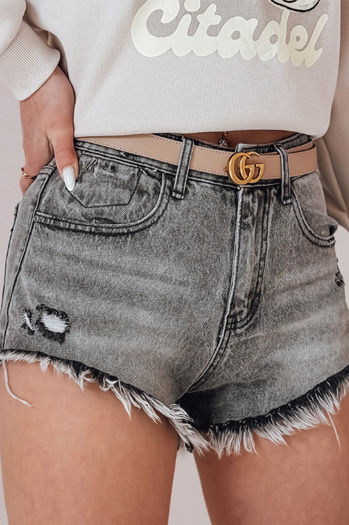 Női farmer rövidnadrág SHORT LIFE szürke Dstreet SY0478