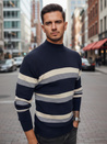 Férfi csíkos pulóver Szín Gránátkék DSTREET WX2126