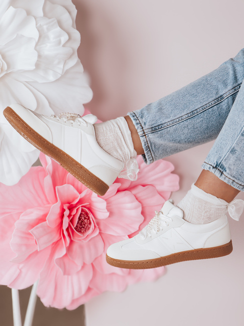Női sportos PEARLSTEP fehér Dstreet sportcipő ZY0681
