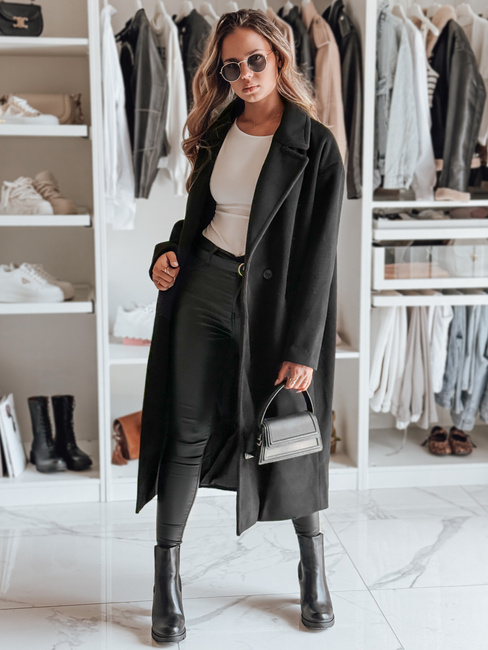 Női oversize átmeneti kabát LORINESS fekete Dstreet TY4692 TY4692