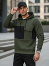 Férfi khaki színű kapucnis pulóver Dstreet BX5913