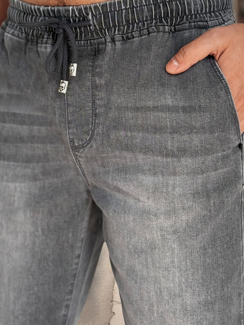 Férfi denim look szürke rövidnadrág Dstreet SX2501