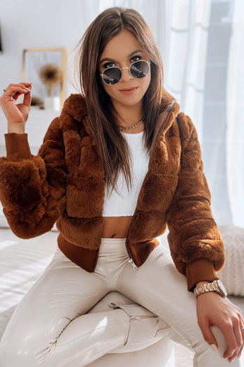 Női dzseki FERNANDA camel színben Dstreet TY2285z