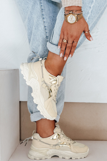 Női bézs színű tornacipő Dstreet ZY1011