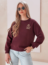 Női oversize pulóver hímzéssel CHERSOFT szilva Dstreet BY1399_1