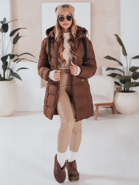 Női télikabát kapucnival GABRIELLE barna Dstreet TY4919 TY4919