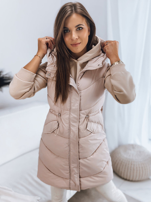 Női steppelt mellény GAMIS bézs Dstreet TY3293