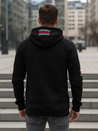 Férfi kapucnis pulóver fekete Dstreet BX5943