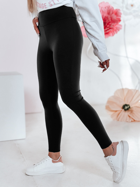 Női magas derekú leggings SOFLEGG fekete Dstreet UY2510