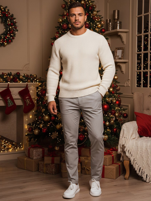 Férfi világos szürke chino nadrág Dstreet UX4415z