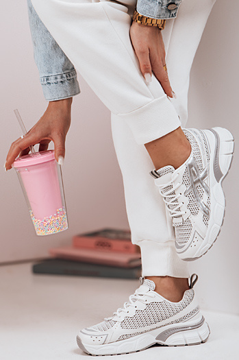 Női tornacipő vastagabb talpú DYNAMICA silver Dstreet ZY0595