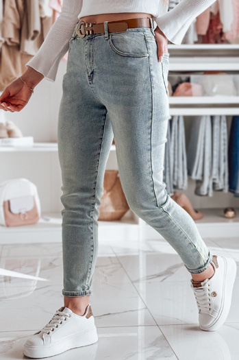 Női farmernadrág Slim fit nadrág övvel SLIMVISA kék Dstreet UY2460