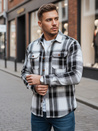 Férfi fekete-fehér kockás flanel ing Dstreet DX2673