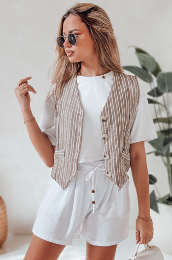 Női SUMMER TRIP szövet rövidnadrág fehér Dstreet SY0438