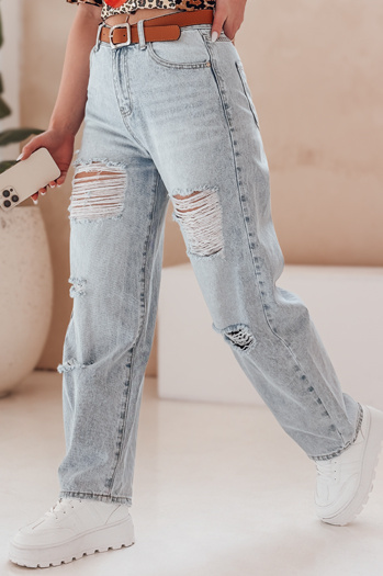 Női farmer bő nadrág övvel BAGGINOVA kék Dstreet UY2683