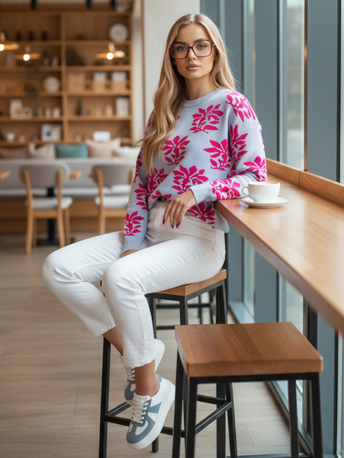 SWEET BUNNY női pulóver kék Dstreet MY2282