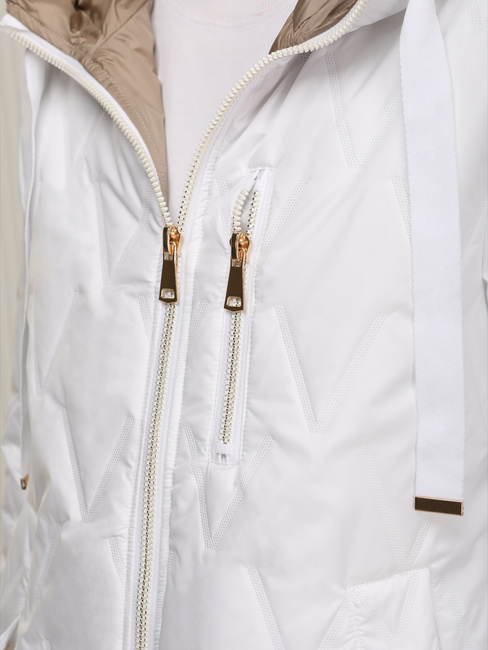 Női steppelt átmeneti kabát fehér Dstreet TY5564 TY5564