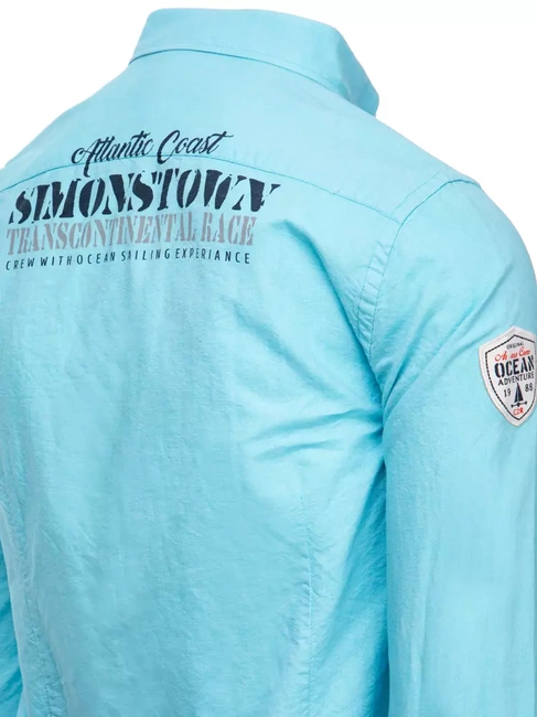 Férfi ing türkiz színben Dstreet DX2300