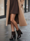 Női magas sarkú csizma barna Dstreet ZY1315 ZY1315