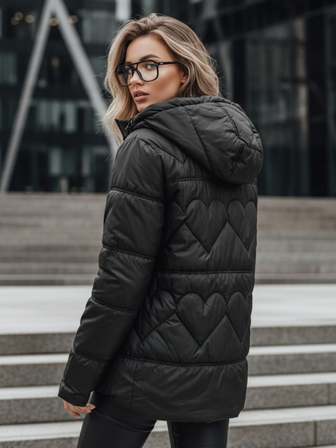 Női steppelt dzseki OLMO fekete Dstreet TY4242